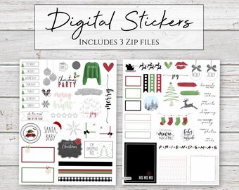 Digital Stickers | Santa, Baby | Christmas Stickers for Digital Planners