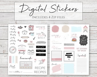 Digital Stickers | Watch Me Whip | Kitchen/Baking/Cooking Stickers for Digital Planners