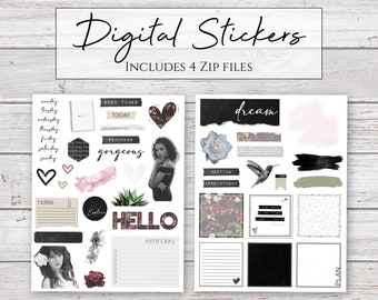 Digital Stickers | Fab Floral | Stickers for Digital Planners