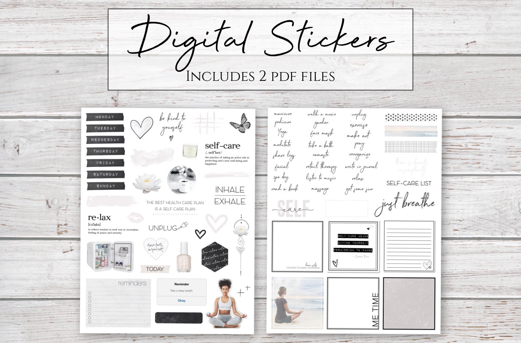 Digital Stickers | Rae Dunn Inspired - Black Diamond Stickers for Digital  Planners