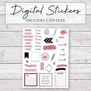 Digital Stickers | Bloom Stickers for Digital Planners