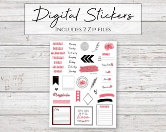 Digital Stickers | Bloom Stickers for Digital Planners