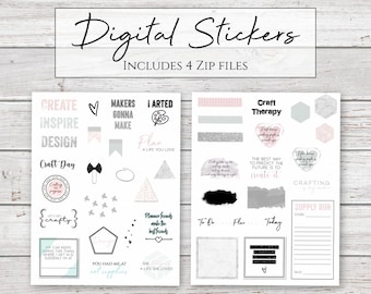 Digital Stickers | Craft Life Stickers for Digital Planners