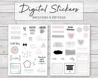 Digital Stickers | Craft Life Stickers for Digital Planners