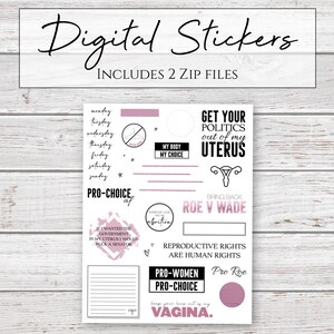 Digital Stickers | Pro-Choice | Roe v Wade Stickers for Digital Planners