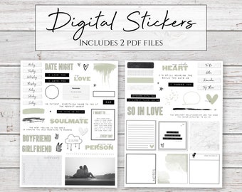 Digital Stickers | I Choose You | Relationship Dating Stickers for Digital Planners