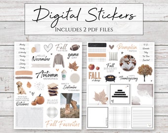 Digital Stickers | Autumn Memories | Fall/Autumn Stickers for Digital Planners