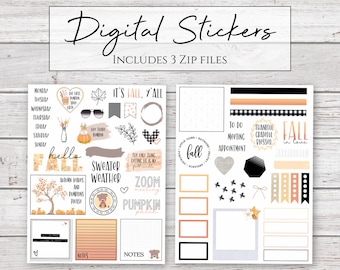 Digital Stickers | Hey there, Pumpkin | Fall/Autumn Stickers for Digital Stickers