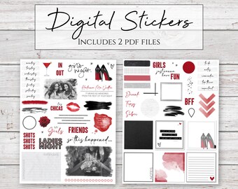 Digital Stickers | Ladies Night | Friends Stickers for Digital Planners