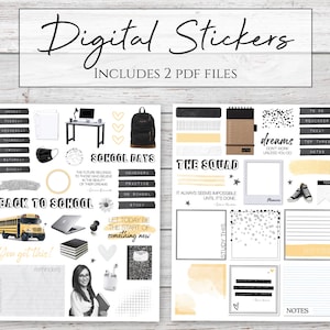 Digital Stickers | School Days | Back to School Stickers for Digital Planners