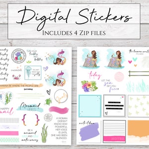 Digital Stickers | Mermaid Vibes | Stickers for Digital Planners