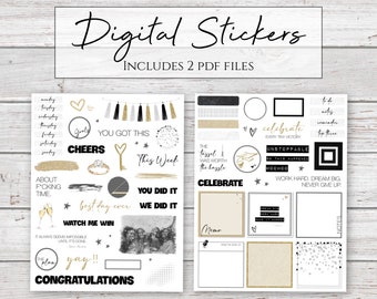 Digital Stickers | Best Day Ever | Congratulations Stickers for Digital Planners