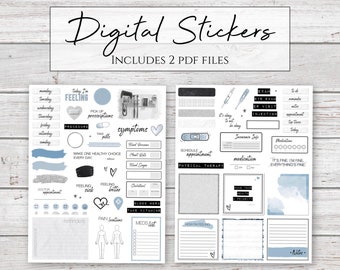 Digital Stickers | Healthy Ways | Medical Stickers for Digital Planners