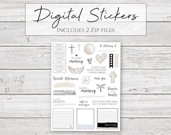 Digital Stickers | Until We Meet Again | In Memory Of | Stickers for Digital Planners