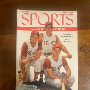 Sports Illustrated Weekly Magazine 16. Juli 1956, Band 5, Nummer 3, Ted Kluszewski, Wally Post und Gus Bell Titelfoto von Hy Peskin
