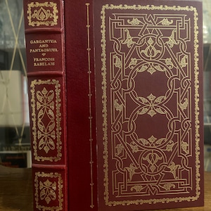 Gargantua and Pantagruel by Francois Rabelais, Translated by John M. Cohen, The Franklin Library, Quarterbound in Leather, 1982
