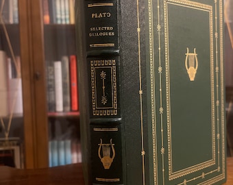 Plato Selected Dialogues, The Benjamin Jowett translation, The Franklin Library, Quarterbound in Leather, 1983