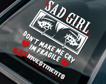 Cute JDM Sticker Bundle, Kawaii Car Decal, Windshield Decal, Gift for Kawaii Goth, Sticker Set, Aesthetic Sticker Pack, Anime Stickers