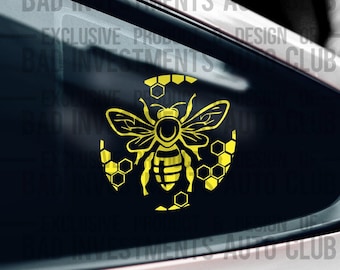 Bee Sticker, Save The Bees, Summer Stickers, Cute Sticker Decals, Animal Sticker, Bumper Sticker, Garden Decor, Planter Sticker, Garden Bee