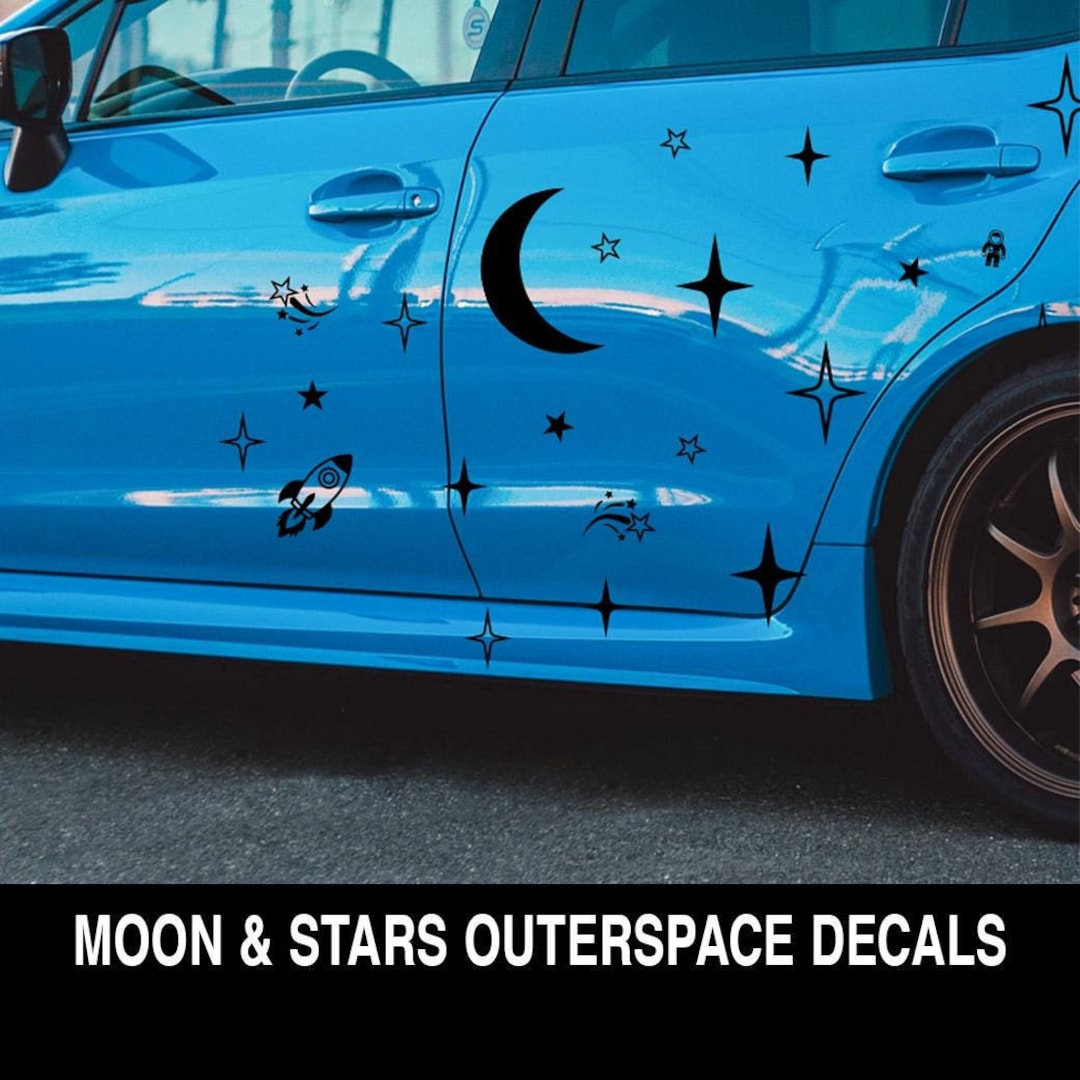 Cosmic Stars With Spaceship Stickers, Vinyl Decal Sticker, Sticker Pack ...