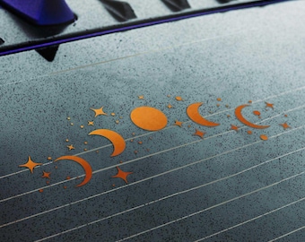 Moon Phases Sticker, JDM Stickers, Trendy Vinyl Decal, JDM Car Accessories, Anime Car Accessory, Cute Car Stuff, Car Decor, Car Shop for USA
