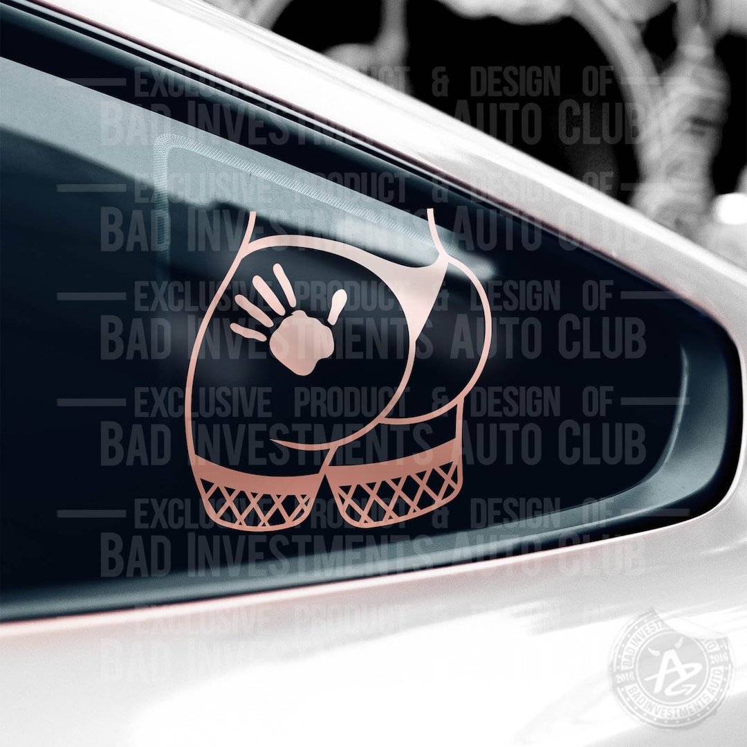 Customized Female Butt Print Die-Cut Vinyl Decal – Funny Name Decal For Car Window - View #2
