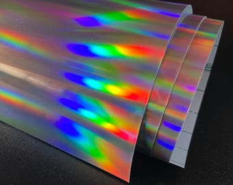 Oil Slick Vinyl, 12x12 Holographic Vinyl, Outdoor Sticker Sheet,Opal Adhesive Permanent Vinyl Decal, Iridescent Waterproof Vinyl for Vehicle