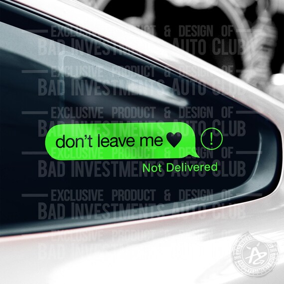 Sad car stickers deals