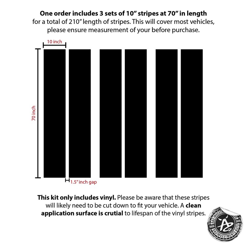 Racing Stripes 10 Racing Stripes Decal Kit Etsy