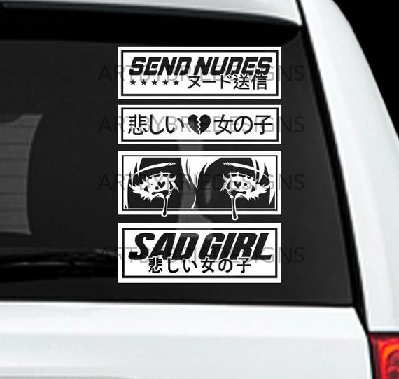 Jdm Sticker Pack Anime Car Decal Jdm Stickers Kawaii Car Etsy