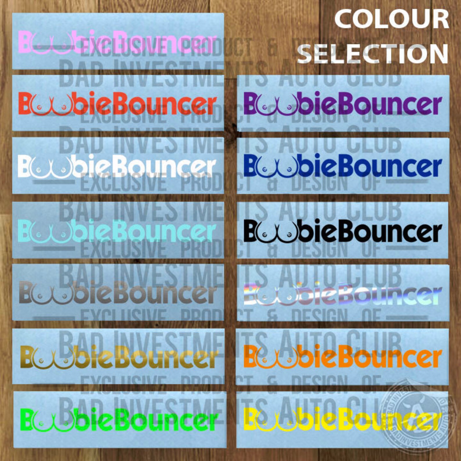 Boobie Bouncer Windshield Decal Sticker – Style1 – Boost WRX / Car / Turbo / Diesel / Truck
