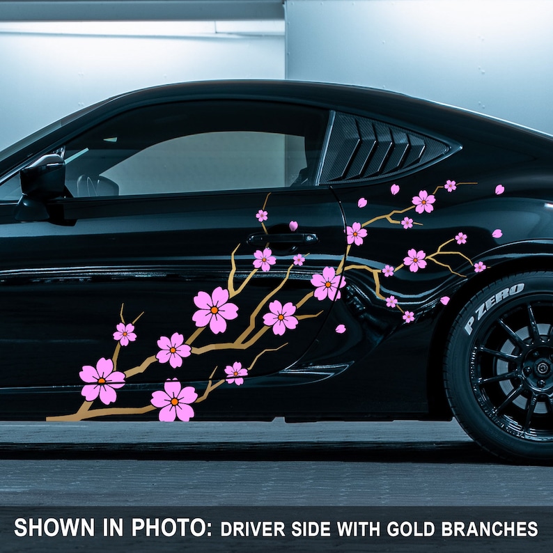 Cherry Blossom Car Decal Side Graphics Flower Decals Vinyl Etsy