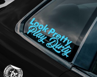 Look Pretty Sticker, JDM Stickers, Car Club Decal, Car Stickers for Women, Car Decals Jdm, Windshield Decal, Sad Girl, Fast Car USA
