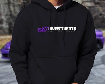 BAD 2.0 Hood, Car Club apparel, Gift for Him, Unisex Pullover, Streetwear, Car Enthusiast Merch, JDM Apparel Clothing, Automotive Brand