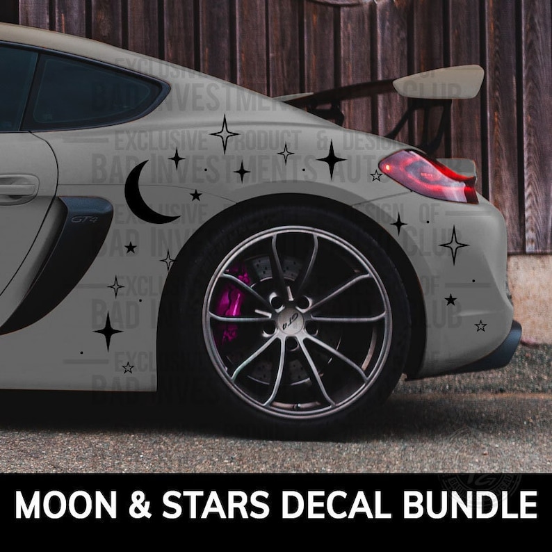 Cosmic Moon Stars Sticker Bundle, Vinyl Decal Sticker, Sticker Pack Car ...
