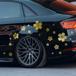 Individual Flowers Stickers, JDM Stickers, Cherry Blossom Car Decal, Flower Sticker Set, Flower Decals, Vinyl Flower Decal, Sakura Car Decal