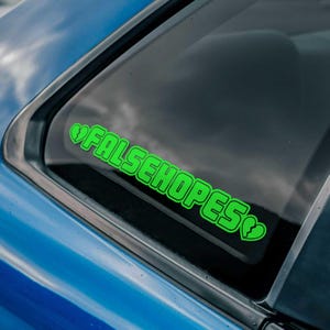 False Hopes Broken Heart Sticker, JDM Decal, Car Girl, Car Accessories, Trendy Decal, Car Stuff, Boyfriends Car, Aesthetic Car Vinyls