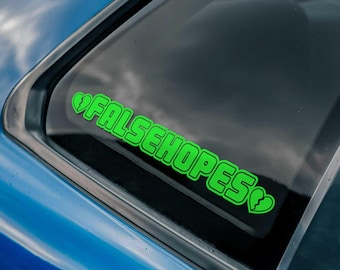 False Hopes Broken Heart Sticker, JDM Decal, Car Girl, Car Accessories, Trendy Decal, Car Stuff, Boyfriends Car, Aesthetic Car Vinyls