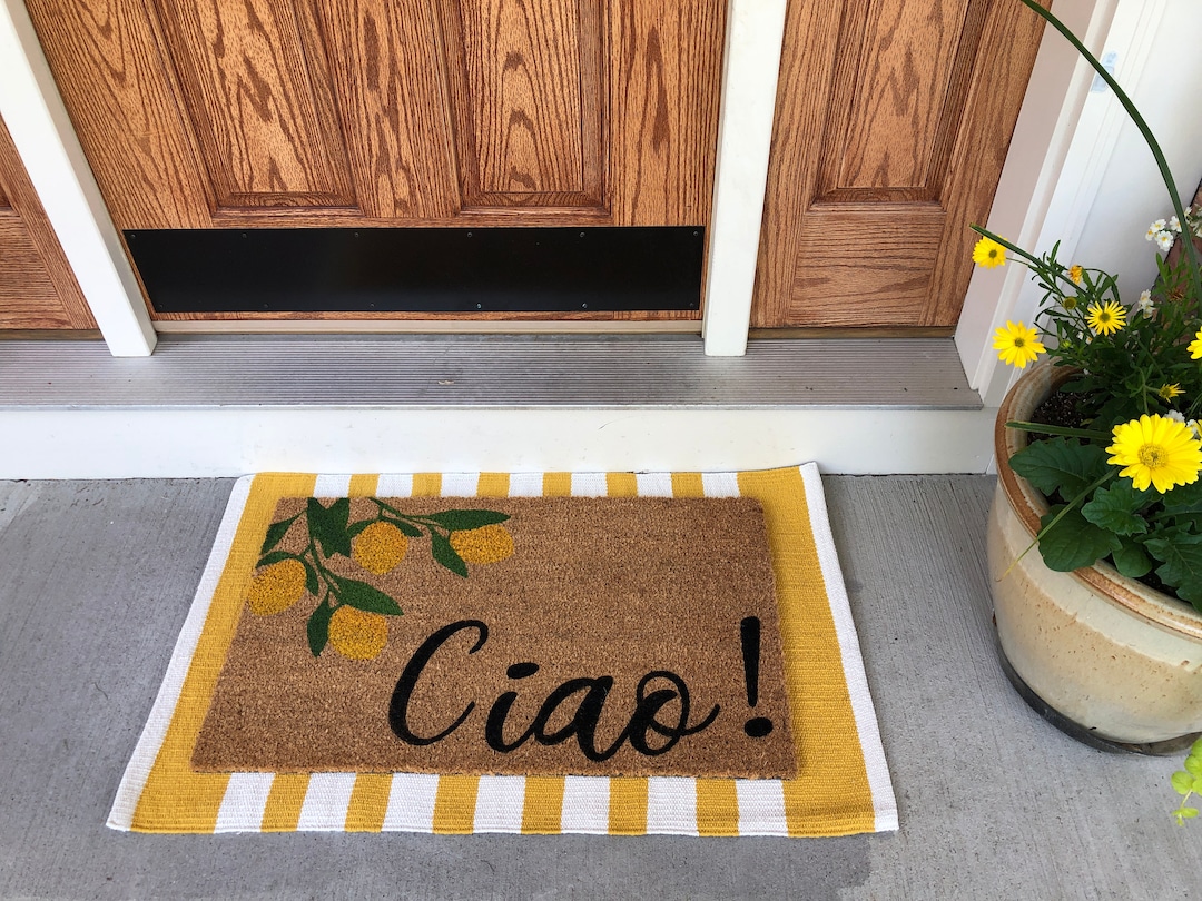 Lemons ciao Coir Doormat Housewarming Gift Wedding Gift Closing Gift Door Mat Italy