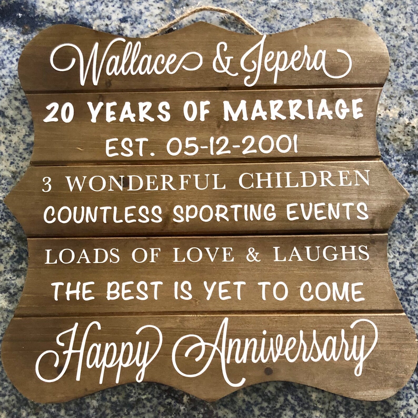 CUSTOM Wedding Anniversary Sign Personalized Anniversary - Etsy