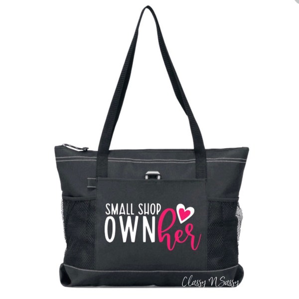 Female Small Shop Owner Messenger Bag, Woman Business Entrepreneur, Girl Boss Shop Owner Tote, Female Business, Building Your Empire