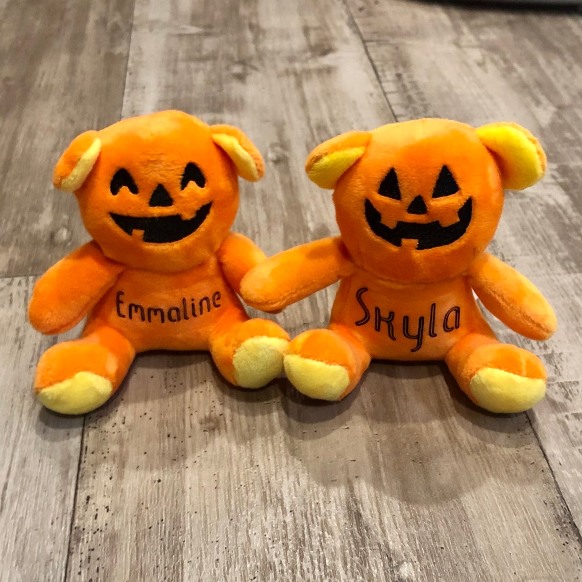 Small Plush Personalized Halloween Pumpkin Jackolantern Etsy