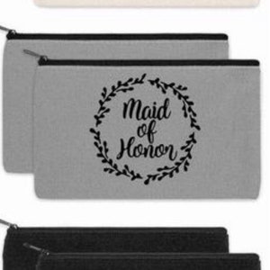 Bridal Party gift bag, Perfect Bridesmaid Gift, Bride makeup bag, Maid of Honor Gift, wedding party present, new mother-in-law gift