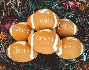 Plush Personalized child Football, stuffed football with name, baby shower gift, new mom, newborn plush toy, baby photo prop