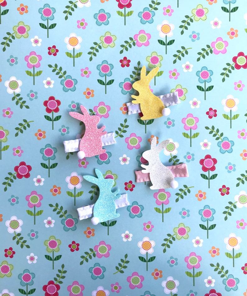 Glitter bunny clips