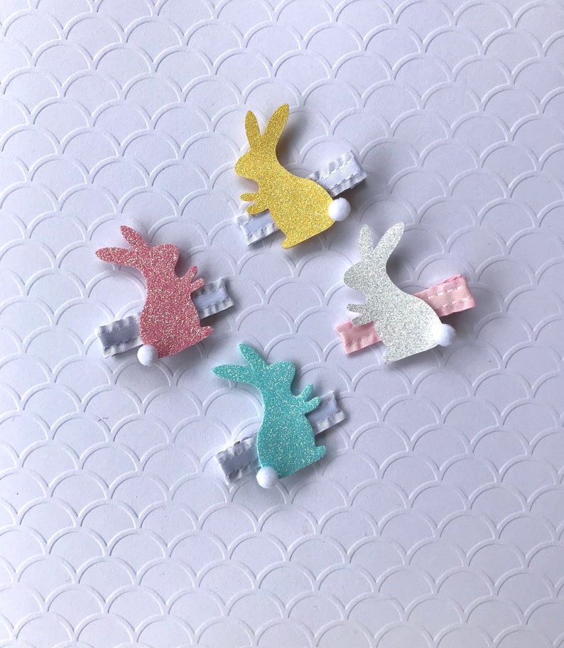 Glitter bunny clips