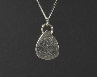 Sterling Silver Plectrum Pendant