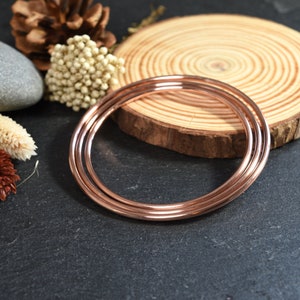 Copper Bangle, Hand Forged Bracelet, Medium Weight, Minimalist Jewellery, Copper Anniversary Gift image 10