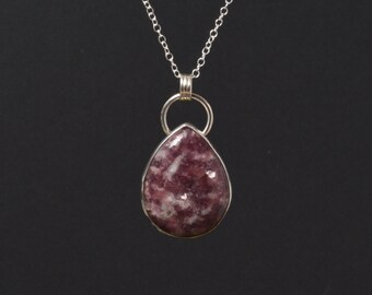 Lepidolite Sterling Silver Pendant