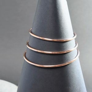 Copper Bangle, Hand Forged Bracelet, Medium Weight, Minimalist Jewellery, Copper Anniversary Gift image 7